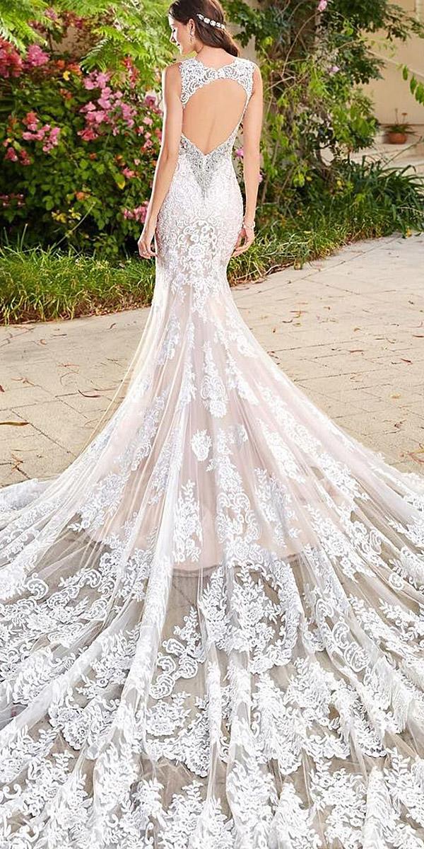 lace back wedding-dresses mermaid open full lace with train kitty chen couture