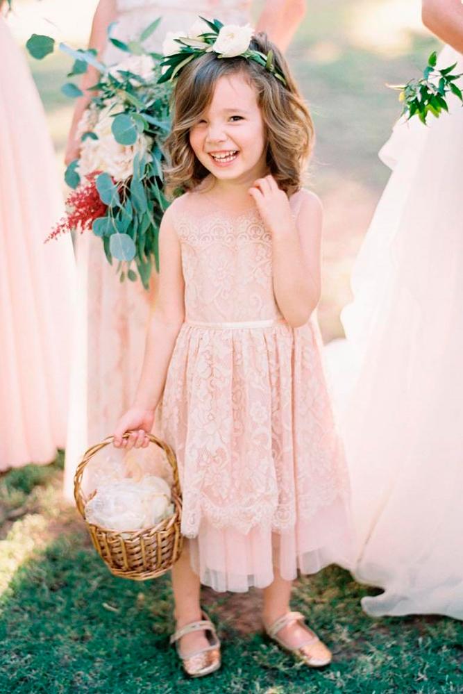 blush mid length dresses