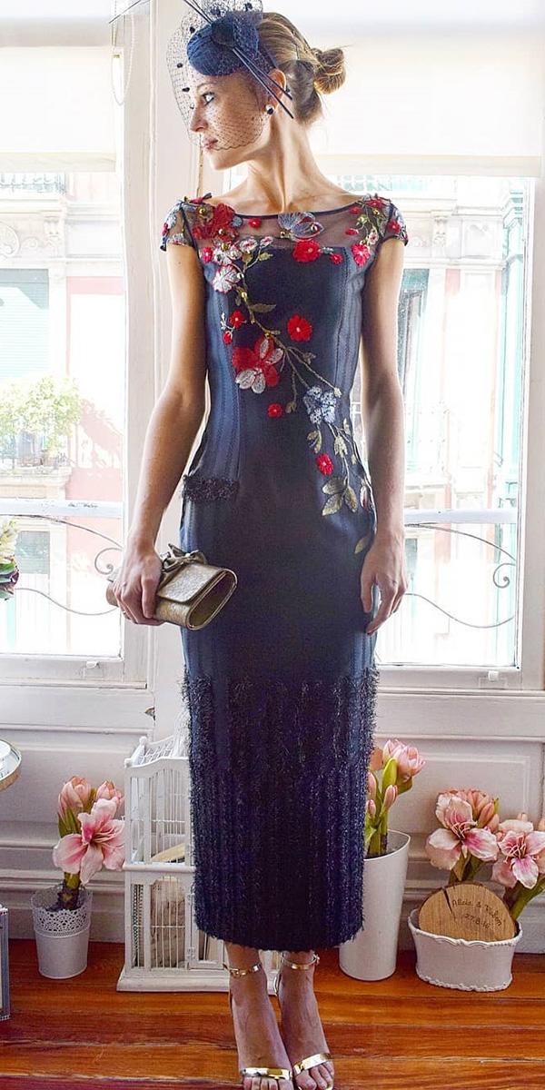 long mother of the bride dresses long with cap sleeves floral appliques alicia rueda