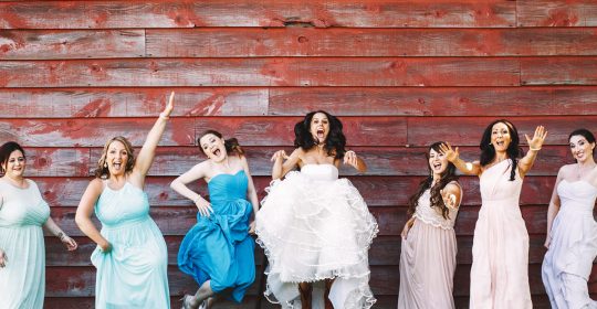 mismatched bridesmaid dresses featured
