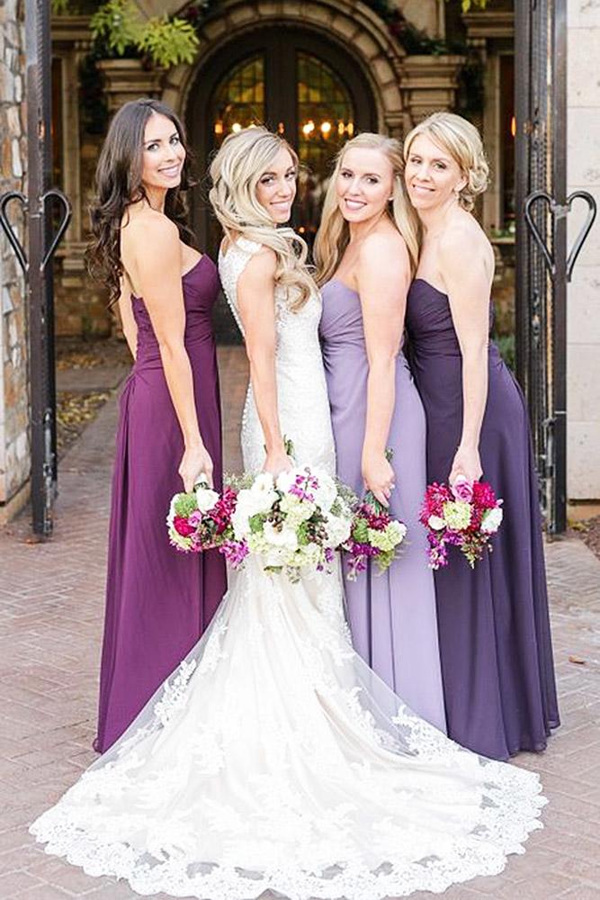 mismatched bridesmaid dresses purple monique hessler photography