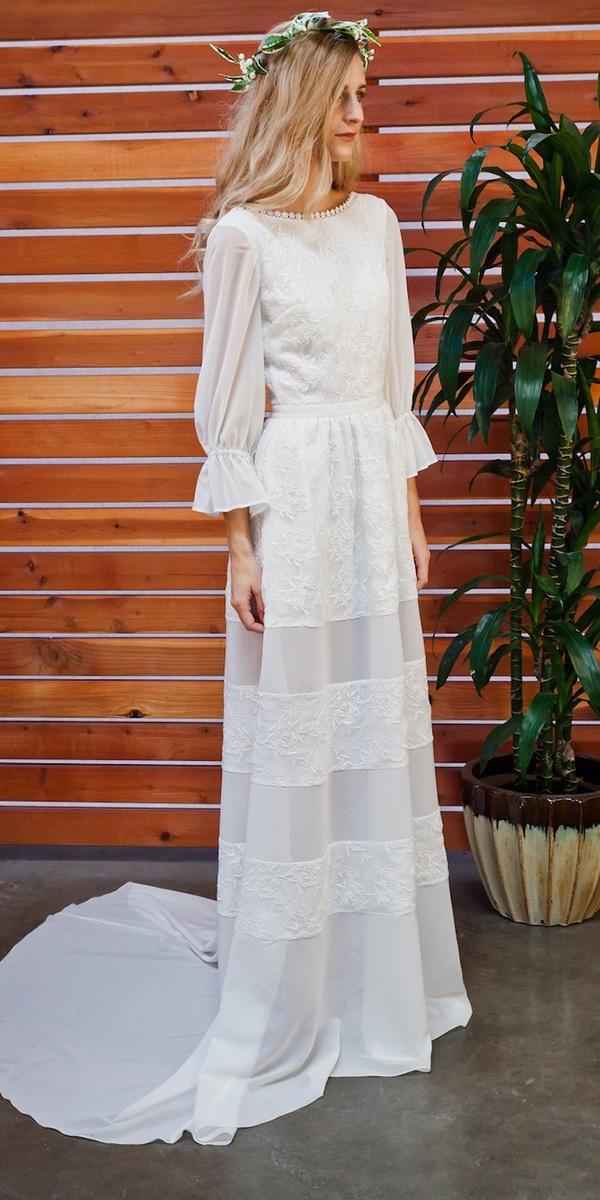 modest 'wedding dresses a line delicate lace dreams and lovers