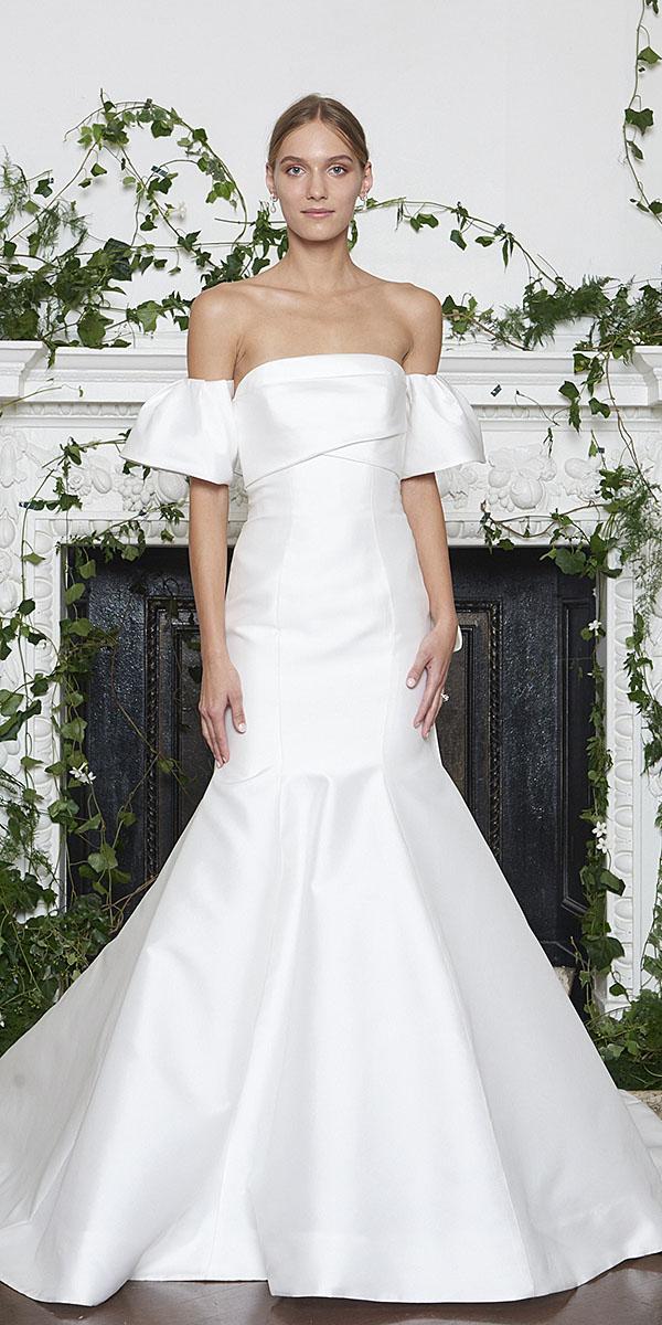 monique lhuillier wedding dresses 2018 mermaid with flowing sleeves simple