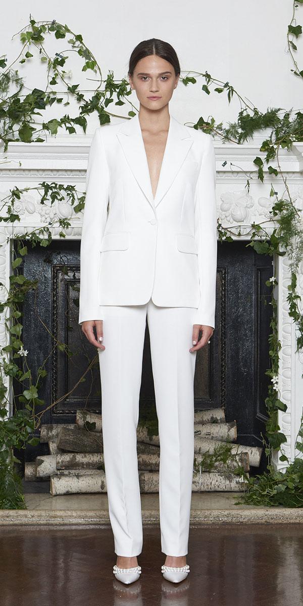 monique lhuillier wedding dresses 2018 with jacket modern simple