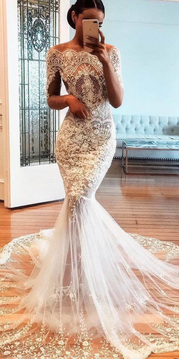 revealing-wedding-dresses-mermaid-lace-off-the-shoulder-with-sleeves