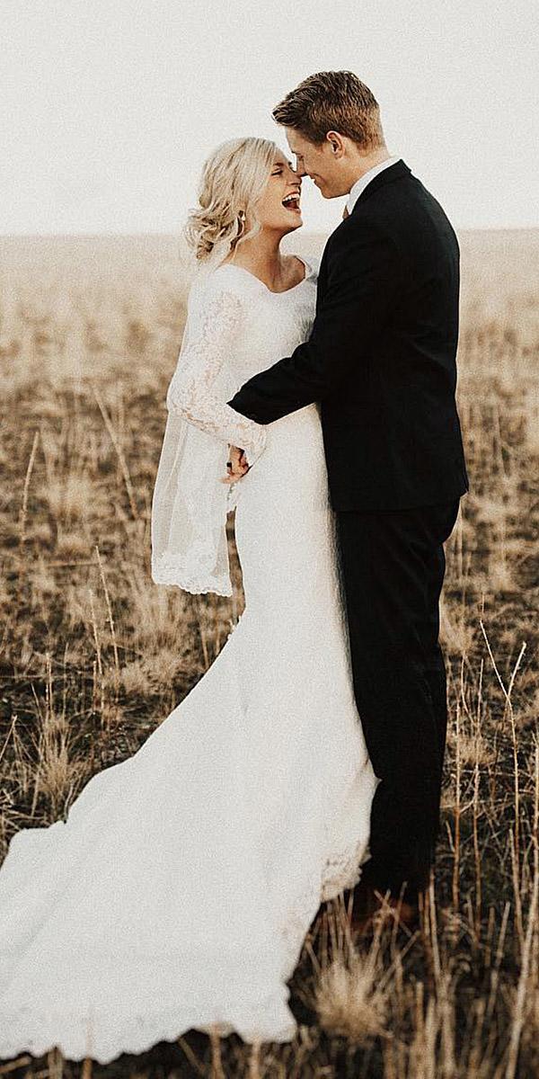 simple wedding dresses with sleeves sheath lace with train popular india earl