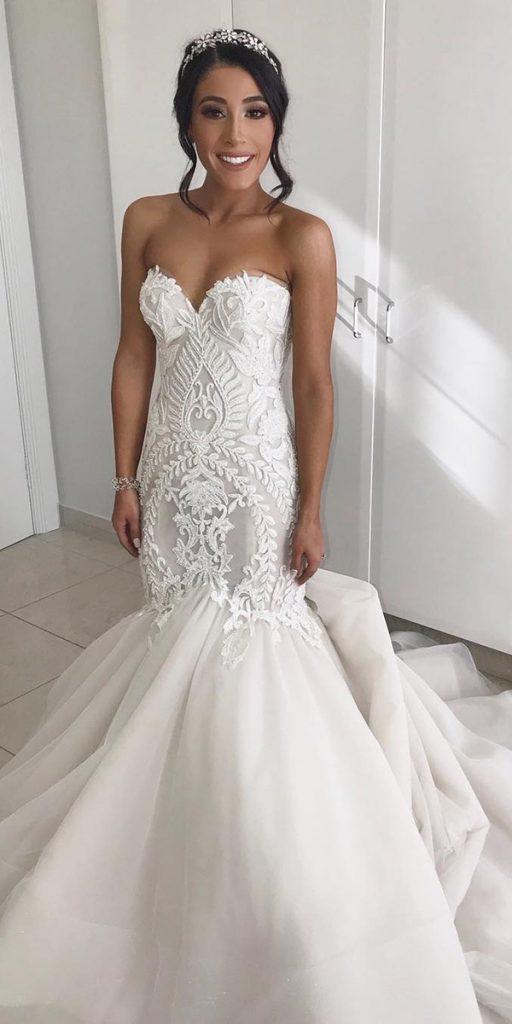 Amazing Sweetheart Tulle Mermaid Wedding Dress in the world Check it out now 