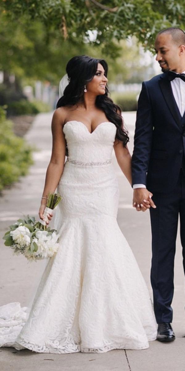 sweetheart mermaid wedding dresses strapless neckline minimalist sareh nouri
