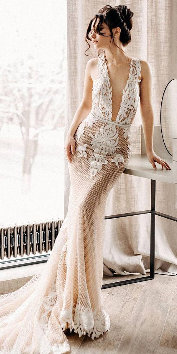 blush trumpet gown