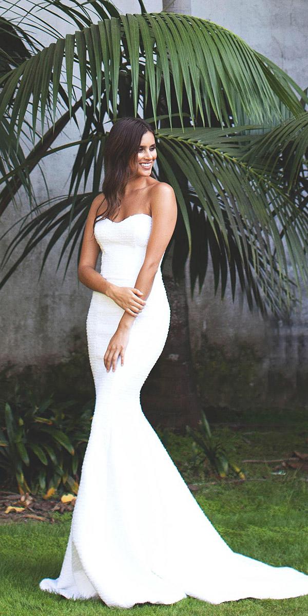 trumpet wedding dresses simple sweetheart strapless katie may