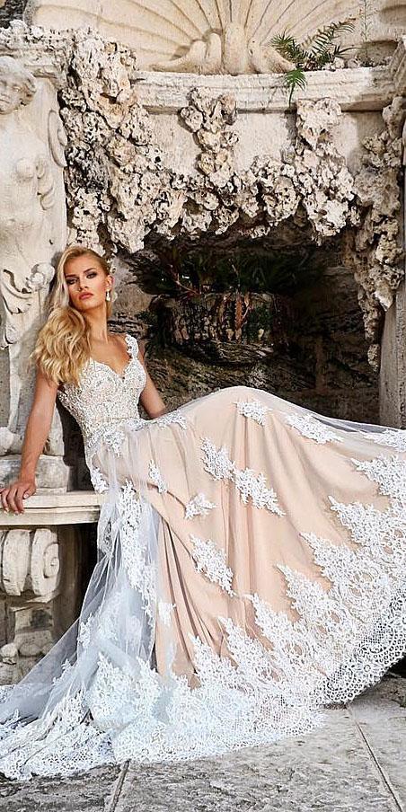 unique lace wedding dresses ball gown sweetheart embroidered ashley justin bride