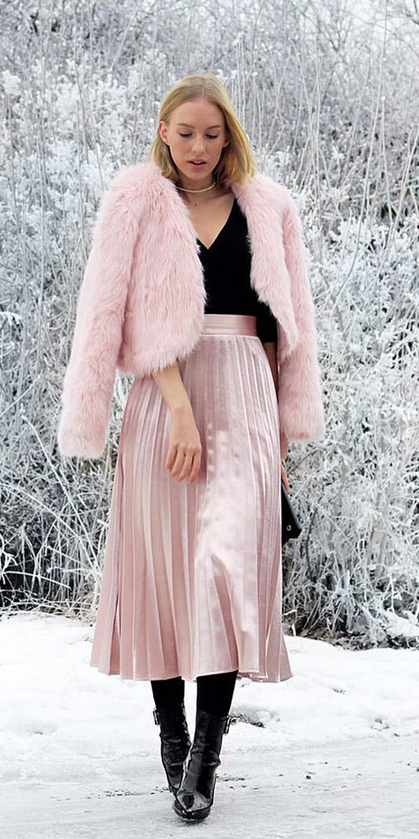 winter guest wedding dresses long pink skirt with cape chic wish