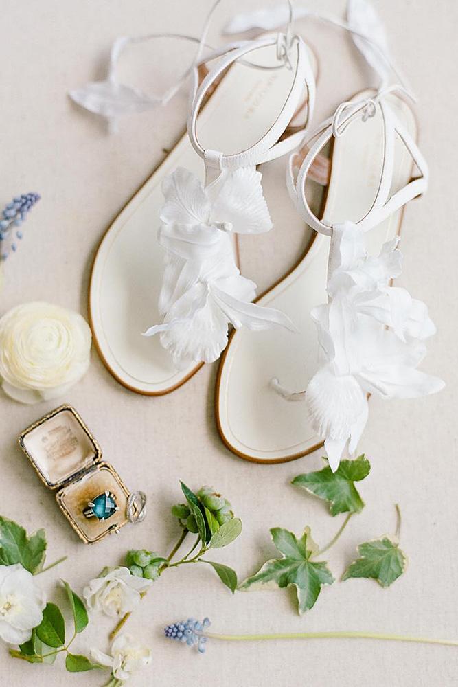 comfortable wedding shoes sandals boho floral rebecca yale
