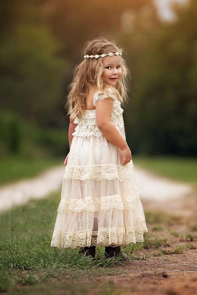 country flower girl dresses ruffled lace lizza web photography
