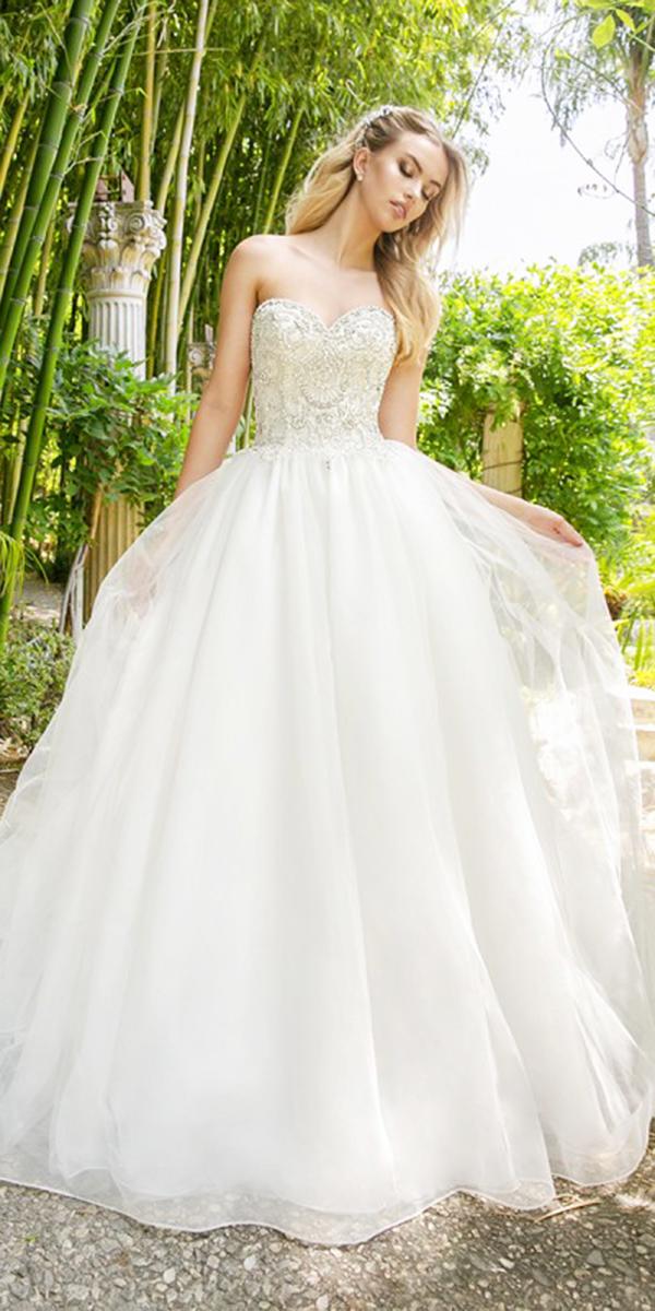 moonlight wedding dresses ball gown beaded top chiffon skirt