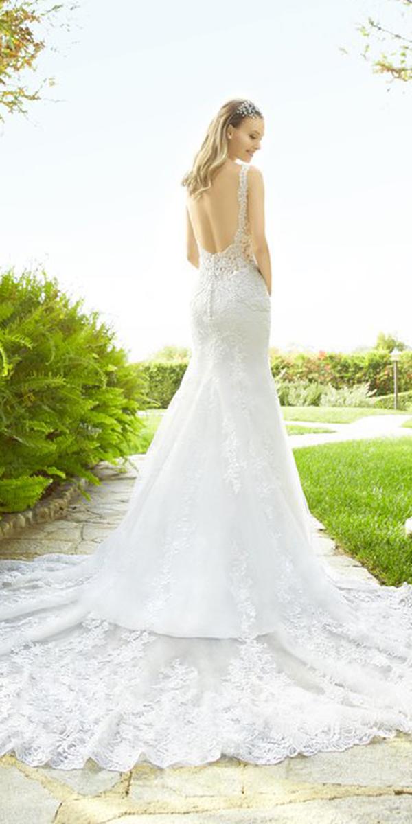 moonlight wedding dresses low back with train 2018