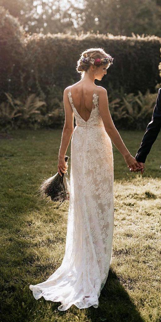 top wedding dresses sheath v back full lace enzoani