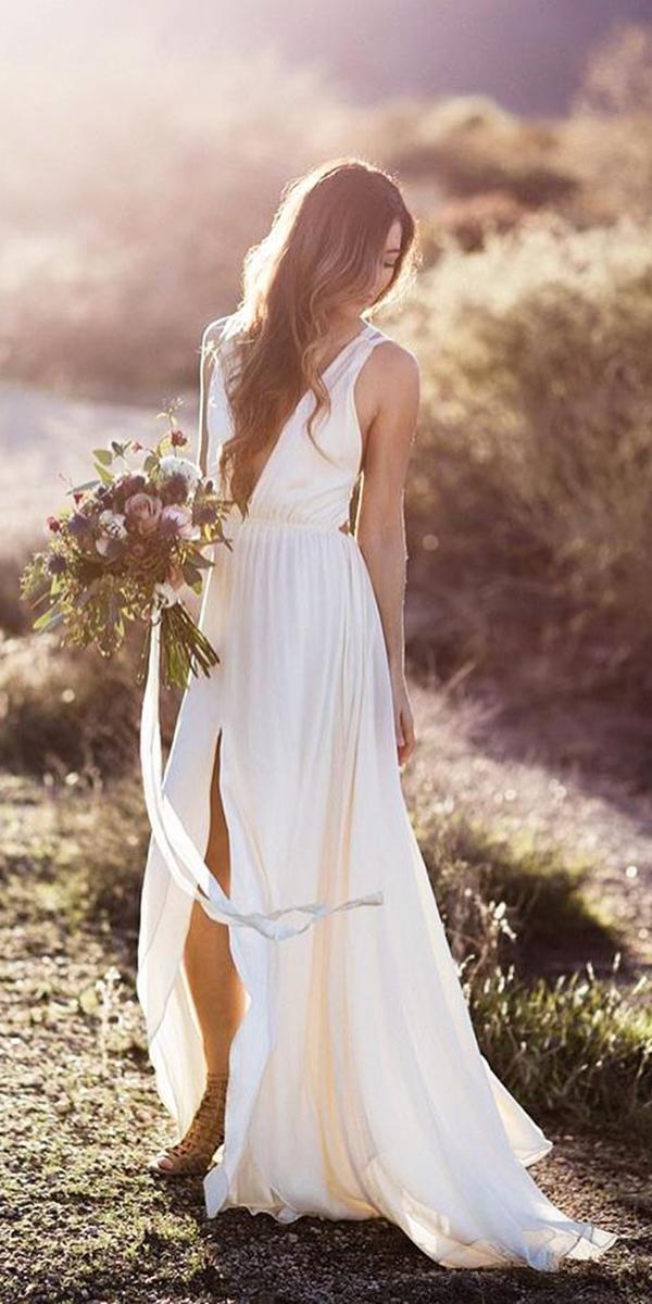 barnyard wedding dresses v nekline simple country elizabeth dye