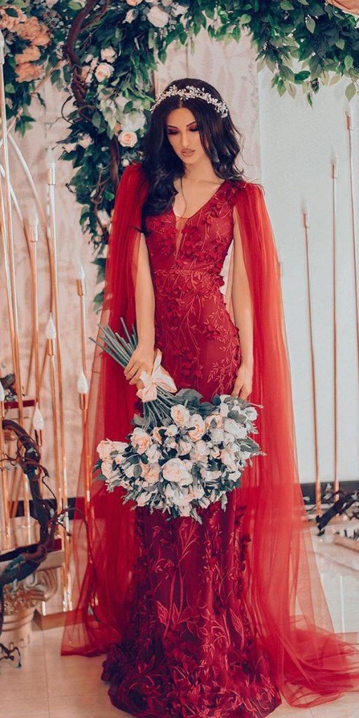 Red on sale wedding outfits