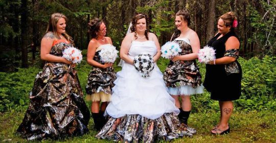 camo bridesmaid dresses featured