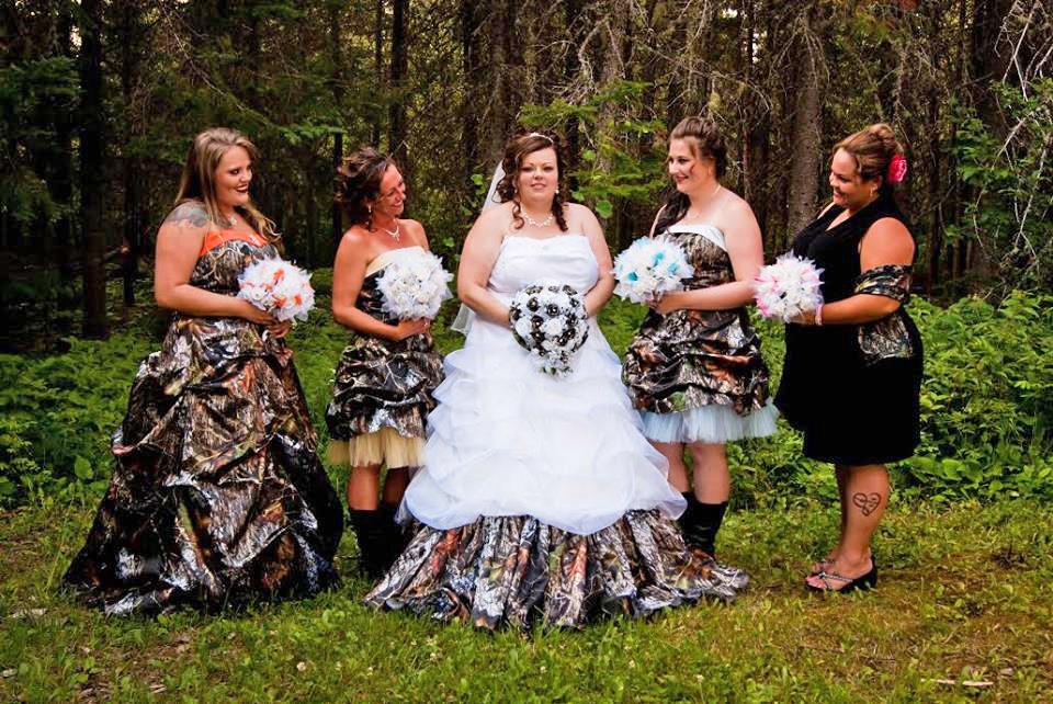 camo bridesmaid dresses featured