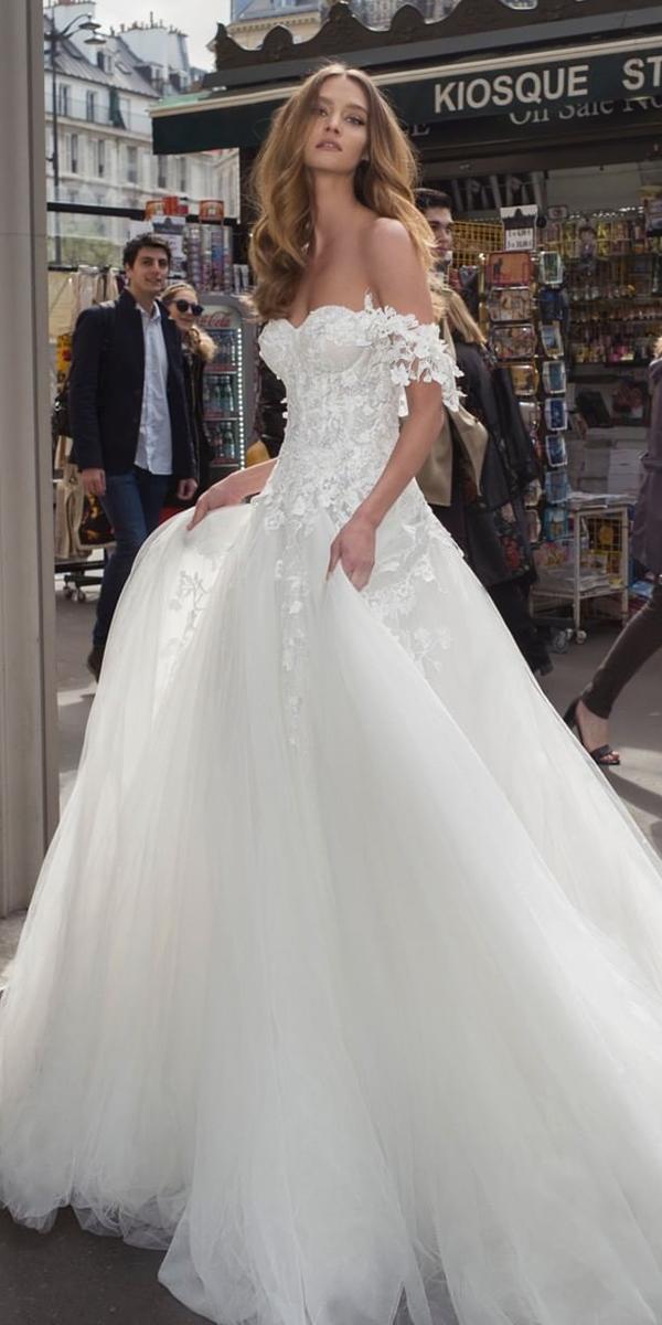 24 Awesome Off The Shoulder Wedding Dresses Inspiration
