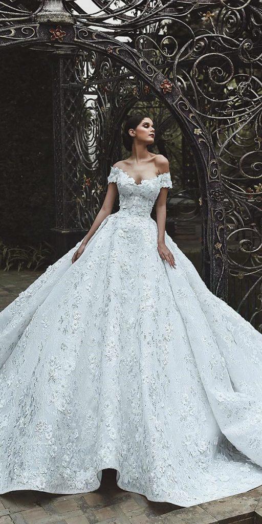 24 Awesome Off The Shoulder Wedding Dresses Inspiration