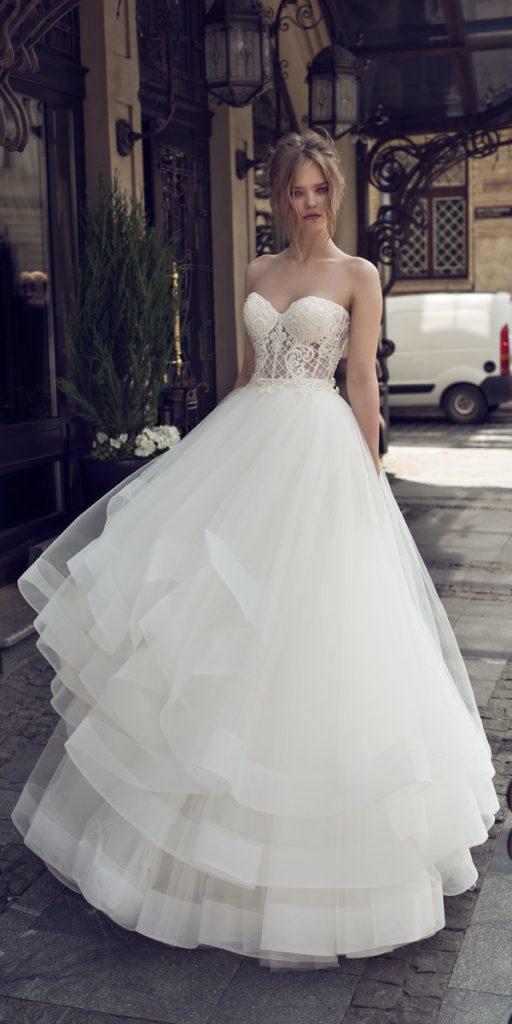 riki dalal wedding dresses a line strapless sweetheart neckline with ruffled skirt style viola