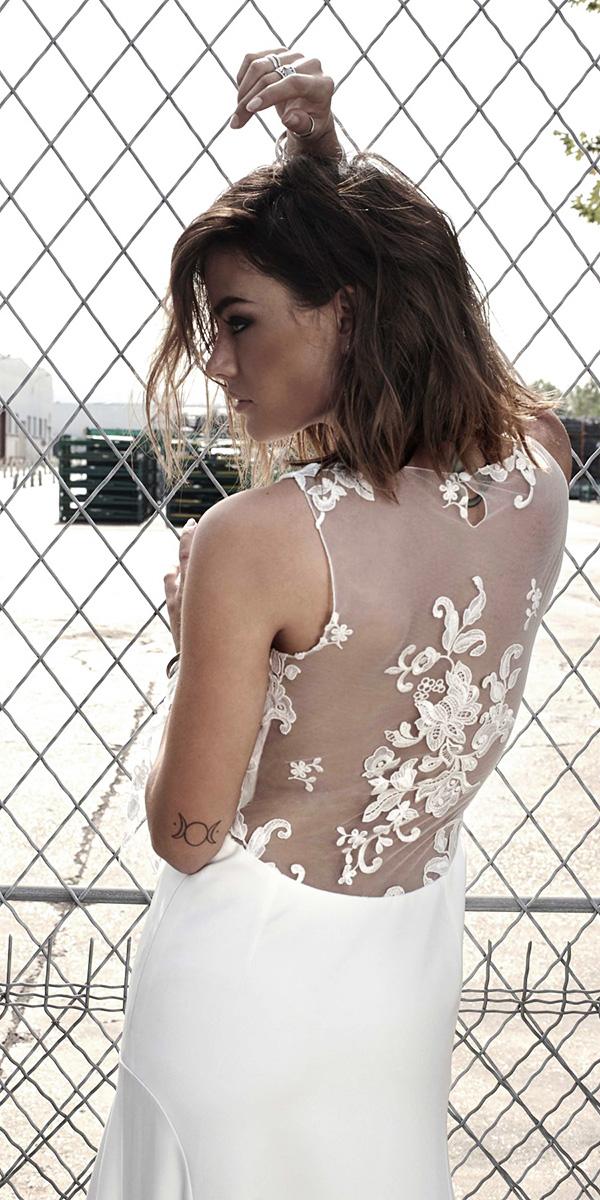 rime arodaky wedding dresses illusion back floral embellishment