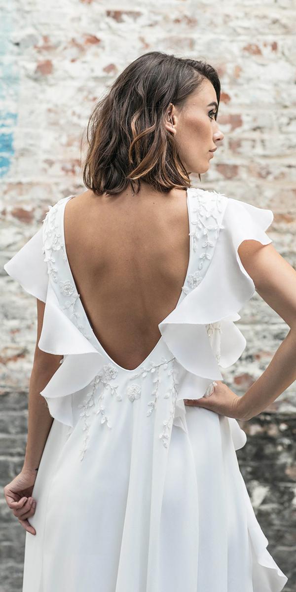 rime arodaky wedding dresses v back details floral appliques