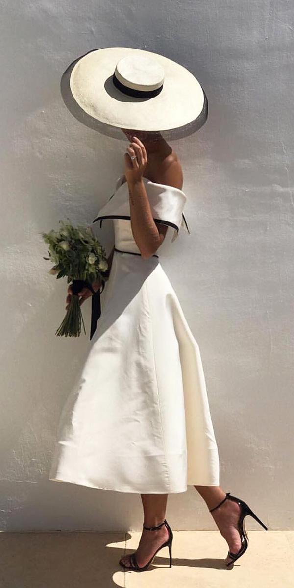  romantic bridal gowns portrait neckline simple calistaone