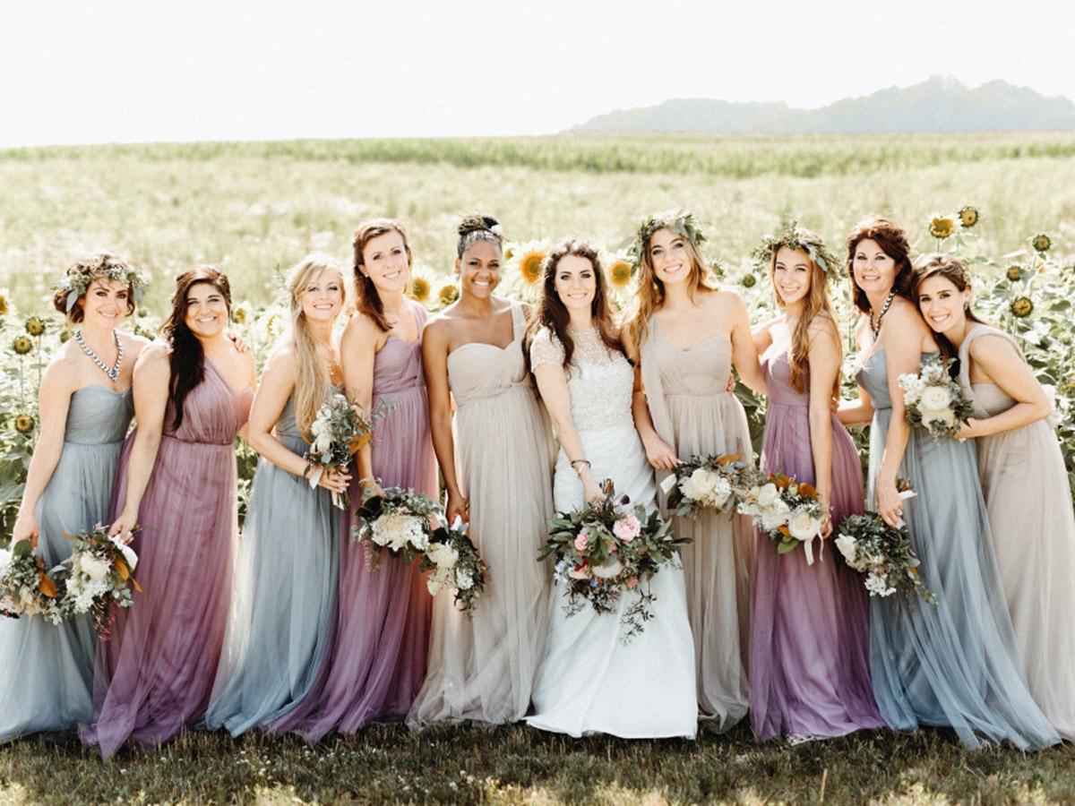 Rustic purple hot sale bridesmaid dresses