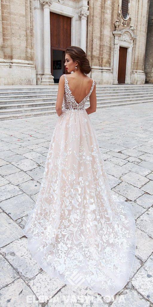  wedding dresses 2018 a line v back blush elena vasylkova