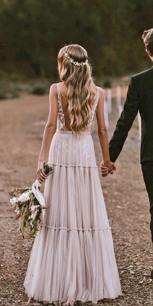 wedding dresses 2018 boho backless blush rustic berta