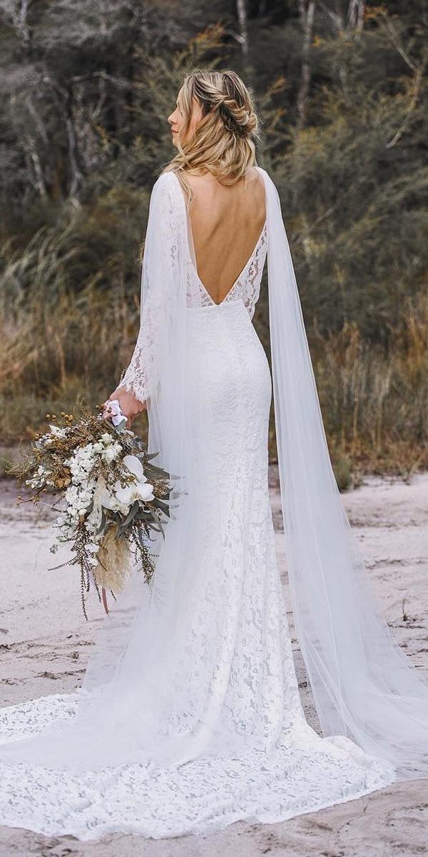 wedding dresses 2018 sheath v back simple with train kierstin jones