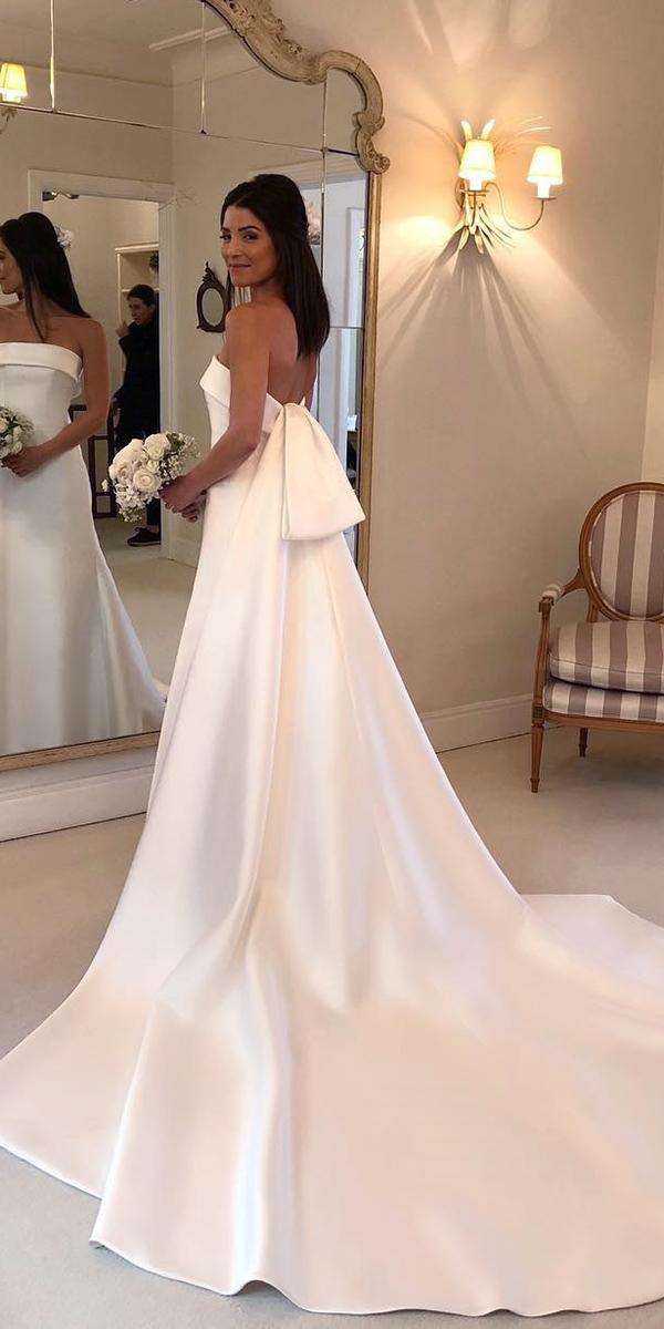 wedding dresses 2018 simple a line with bow wanda borges