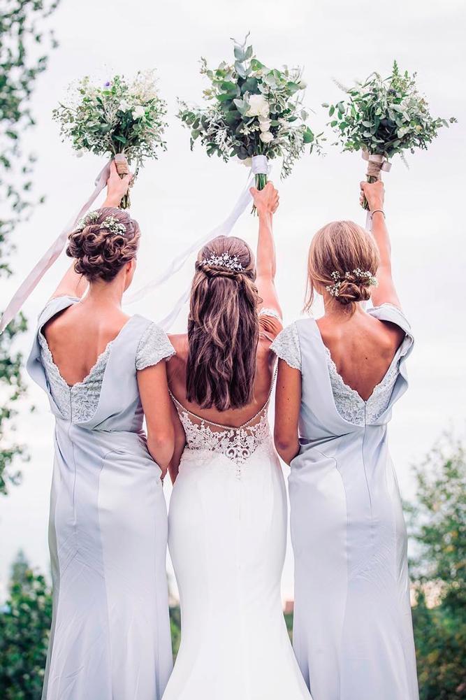 blue bridesmaid dresses long lace backless with short sleeves wistful two photography