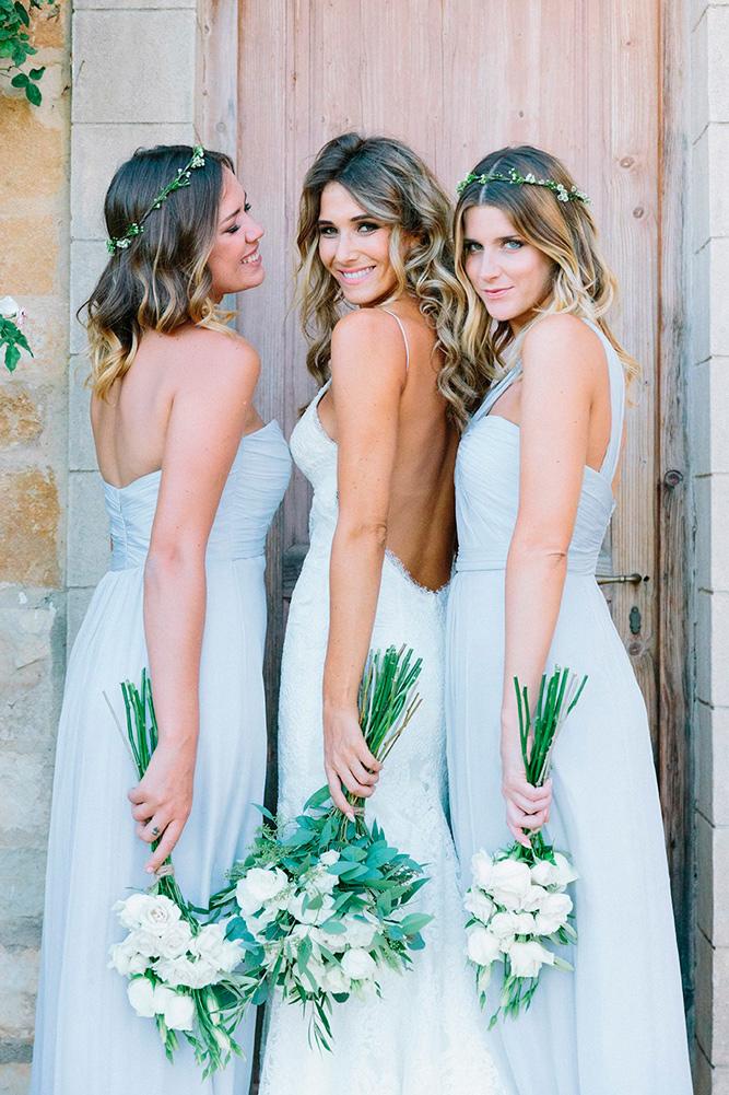 blue bridesmaid dresses long light with straps luna de mare photography