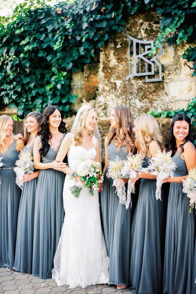 blue bridesmaid dresses slate long straight sweetheart neckline jen rodriguez photography