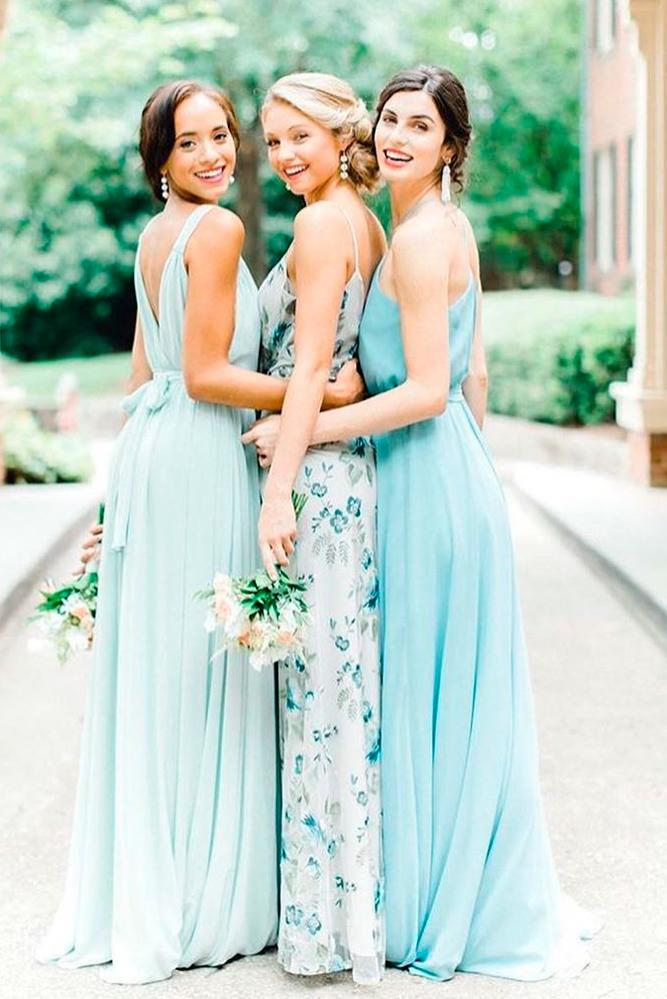 blue bridesmaid dresses tiffany long open back with bow bella bridesmaids