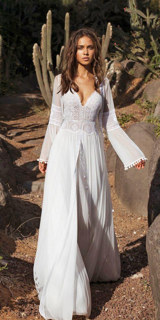 Bohemian gypsy discount wedding dress