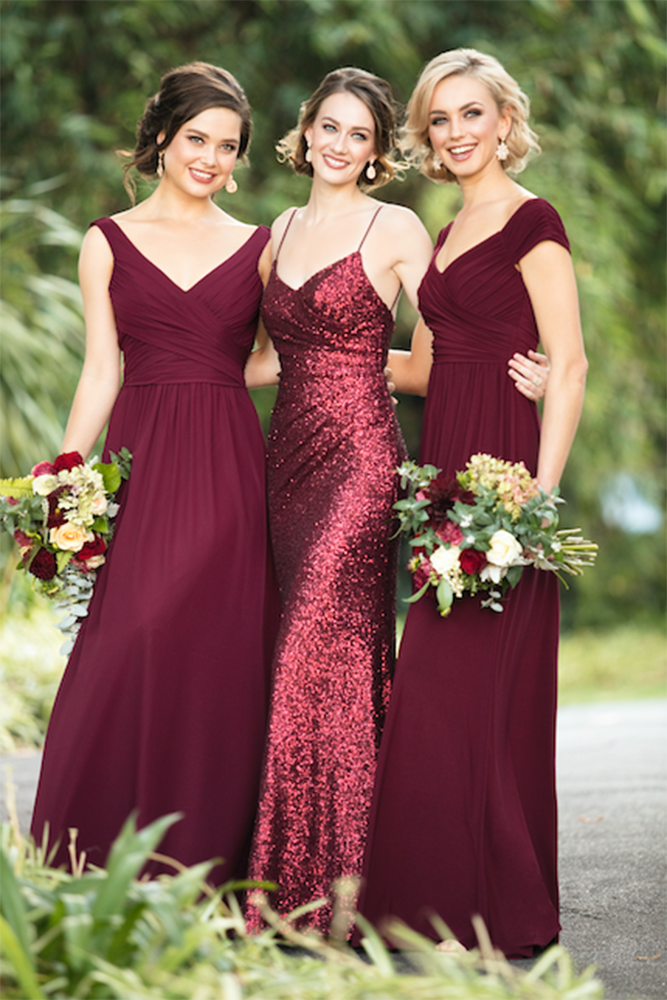 18 Burgundy Bridesmaid Dresses For Your Girls Wedding