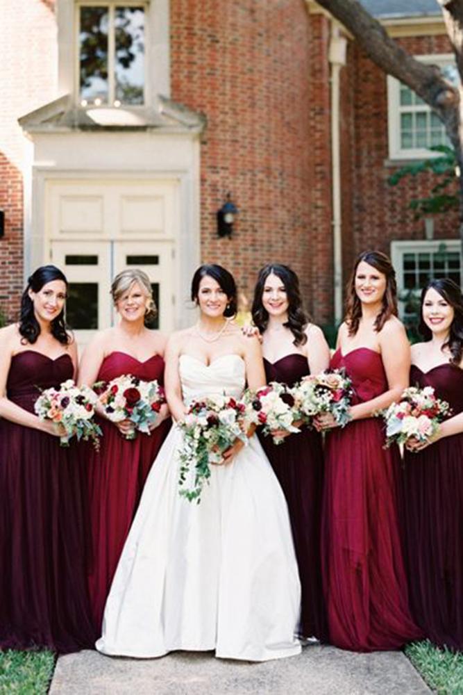 18 Burgundy Bridesmaid Dresses For Your Girls Wedding