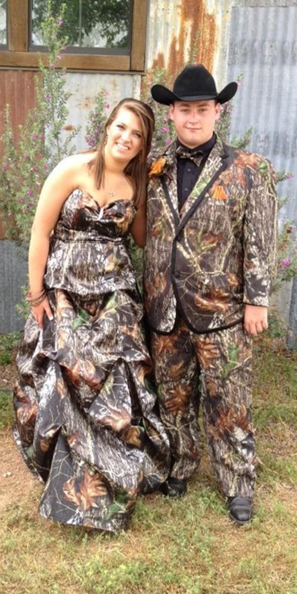 camo wedding dress