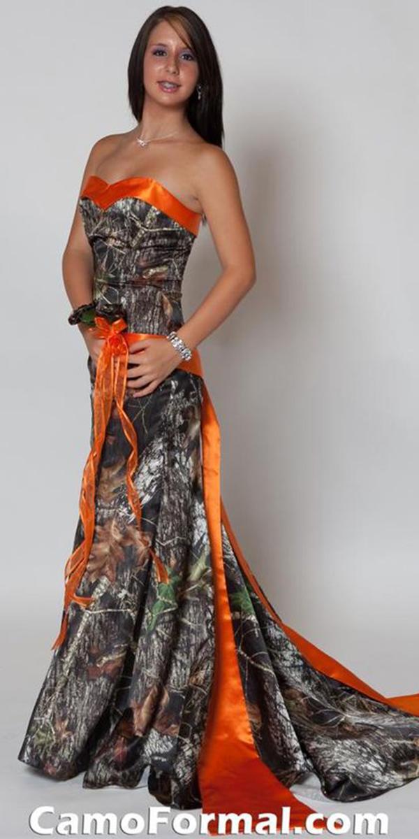 cheap camouflage wedding dresses