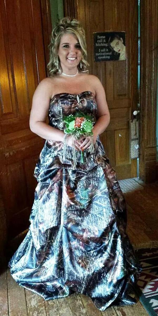 cheap camo wedding  dresses  strapless full camouflage for 