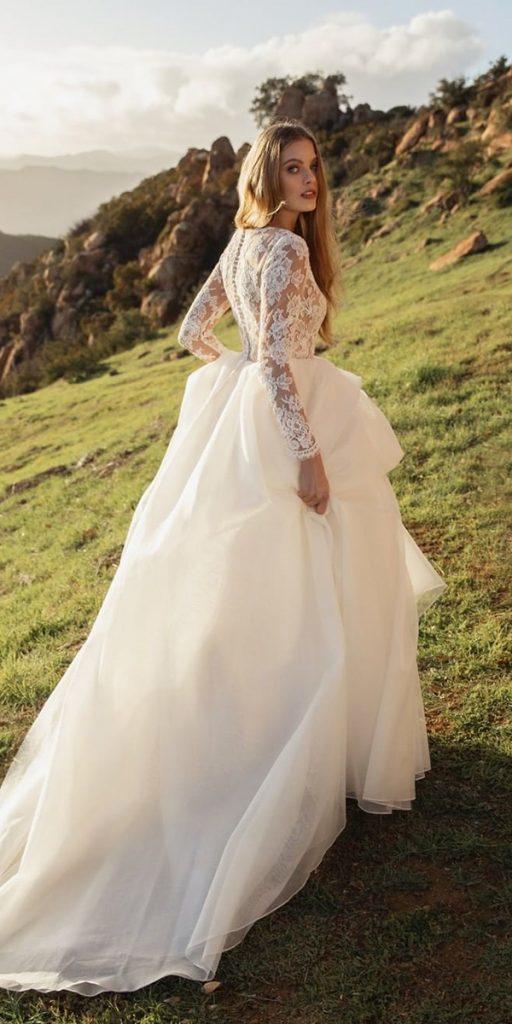 country wedding dresses ball gown with lace long sleeves jennyyoonyc