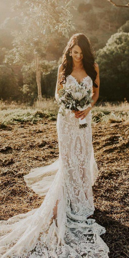 lace wedding dress with boots