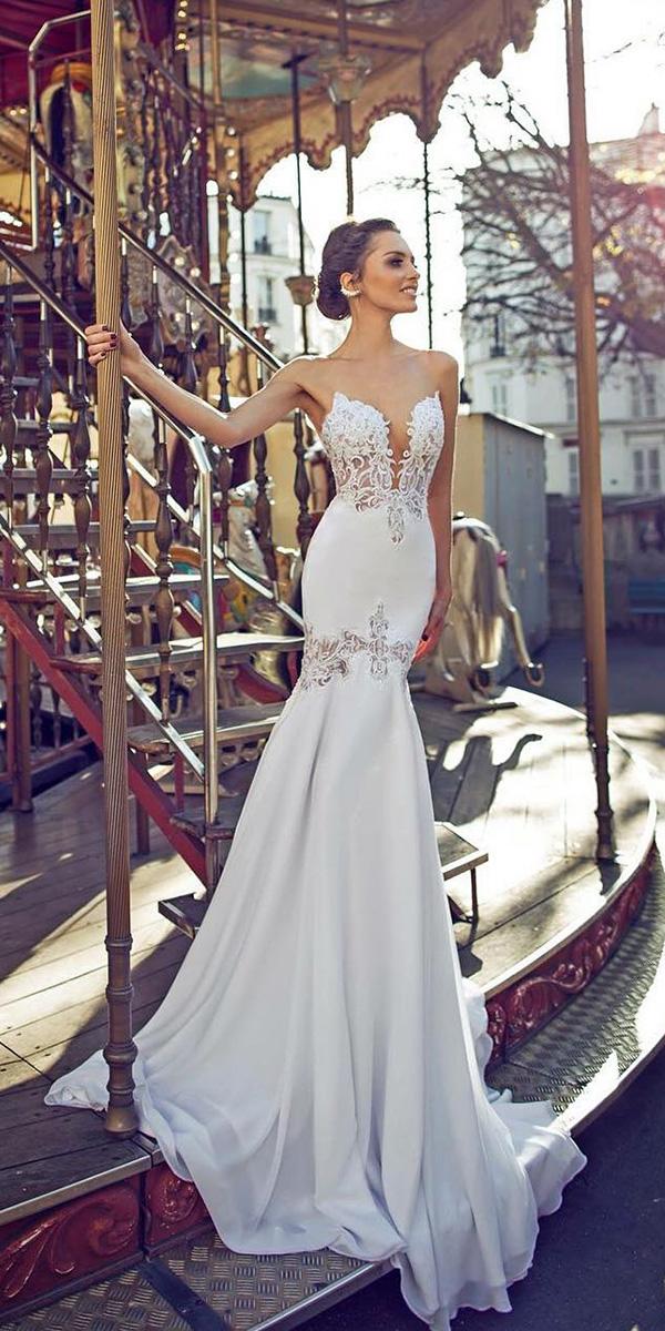 mermaid wedding dresses strapless deep v neckline sexy dimitrius dalia