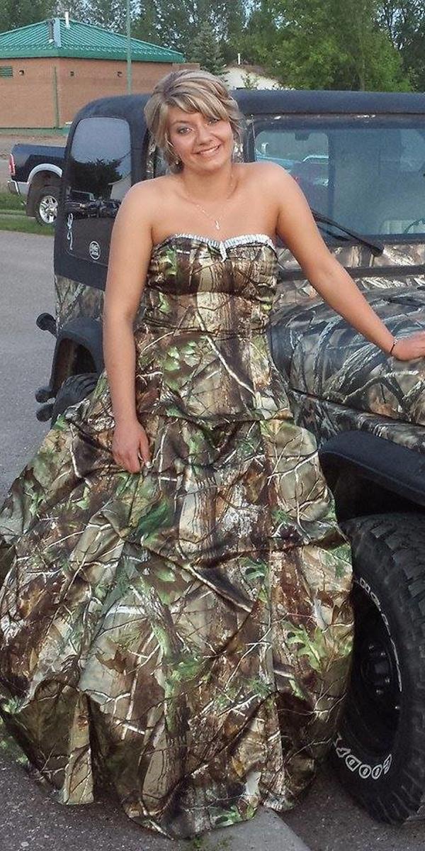 plus size camouflage dresses classy strapless sweetheart a line camo formal 2